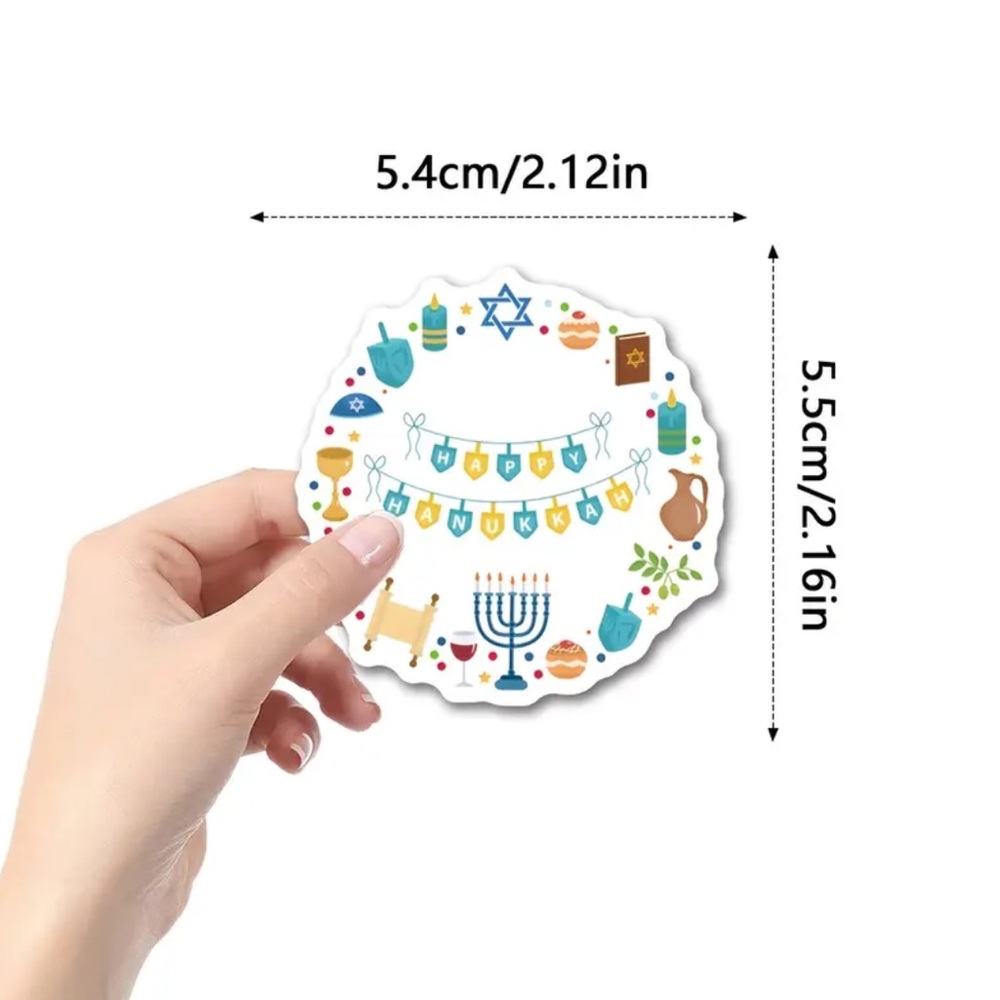 Festive Hanukkah Sticker Collection, NEW, Multicolor - Picture 2 of 6